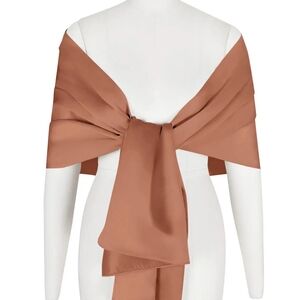 Azazie Brown Wrap Dress